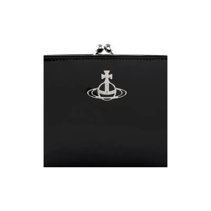 Vivienne Westwood Cow Leather Card Holder Wallet Women's Black-5