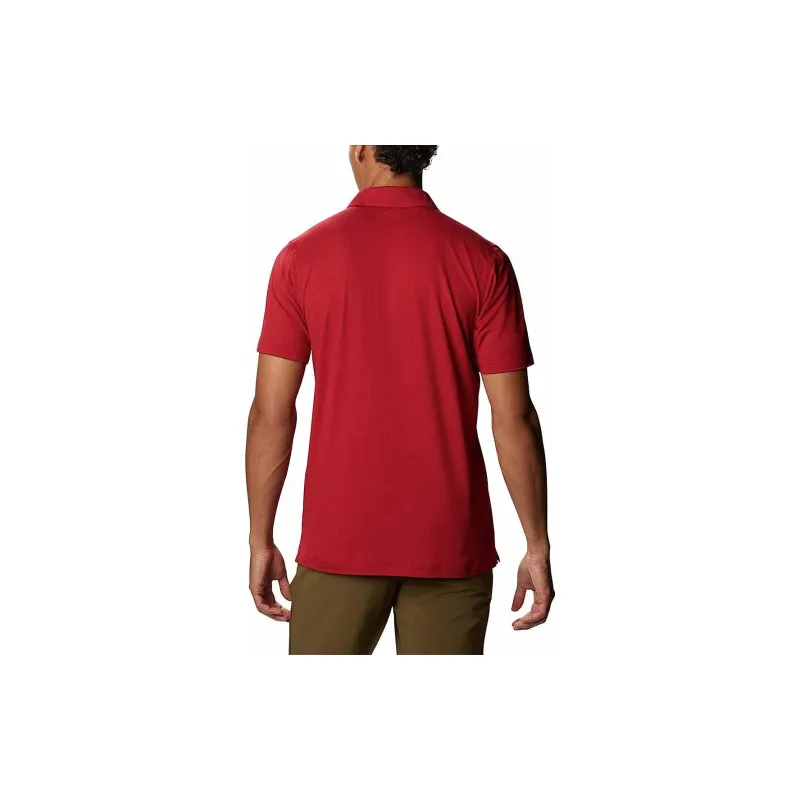 Columbia Tech Polo Shirts Men Red-1