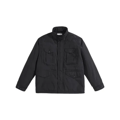 PEACEBIRD MEN Jackets Unisex Black Wide Fit