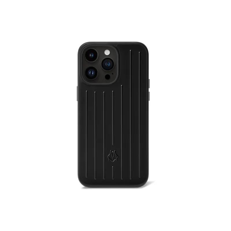 RIMOWA Aluminum Magnesium Alloy IPhone 15 Pro Max Cell Phone Case And Bag Merch Unisex Matte Black-0