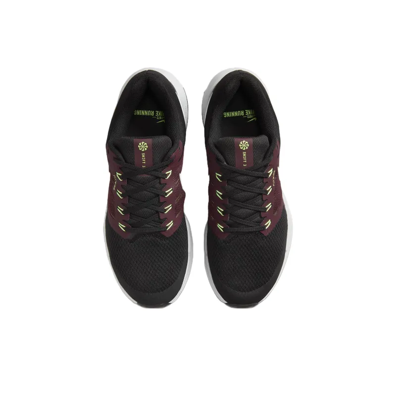 Nike Run Swift 3 Black Burgundy Crush Lime Blast Pure Platinum-3