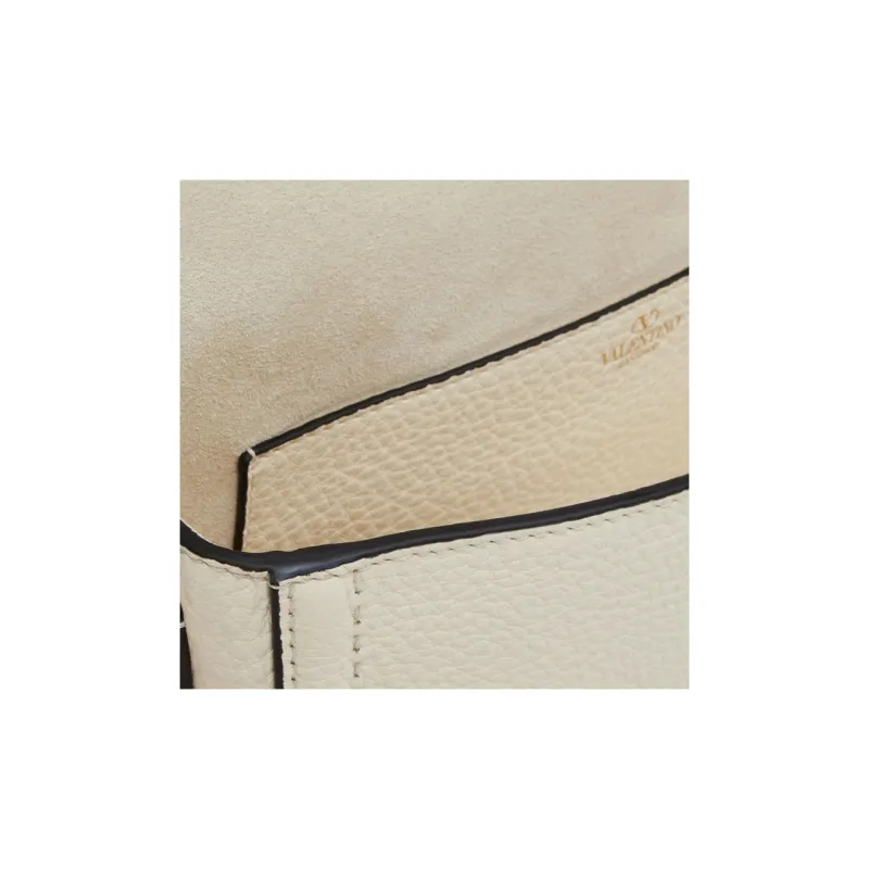 Valentino GARAVANI Soft Grained Calfskin Portable Crossbody Bag Shoulder Bag Regular Women's Ivory White-5