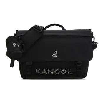 KANGOL Nylon Messenger Bag Shoulder Bag Crossbody Bag Handbag Regular Unisex Black