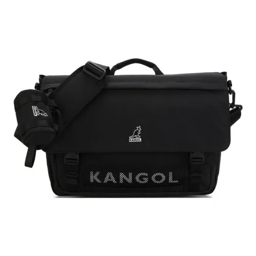 KANGOL Nylon Messenger Bag Shoulder Bag Crossbody Bag Handbag Regular Unisex Black