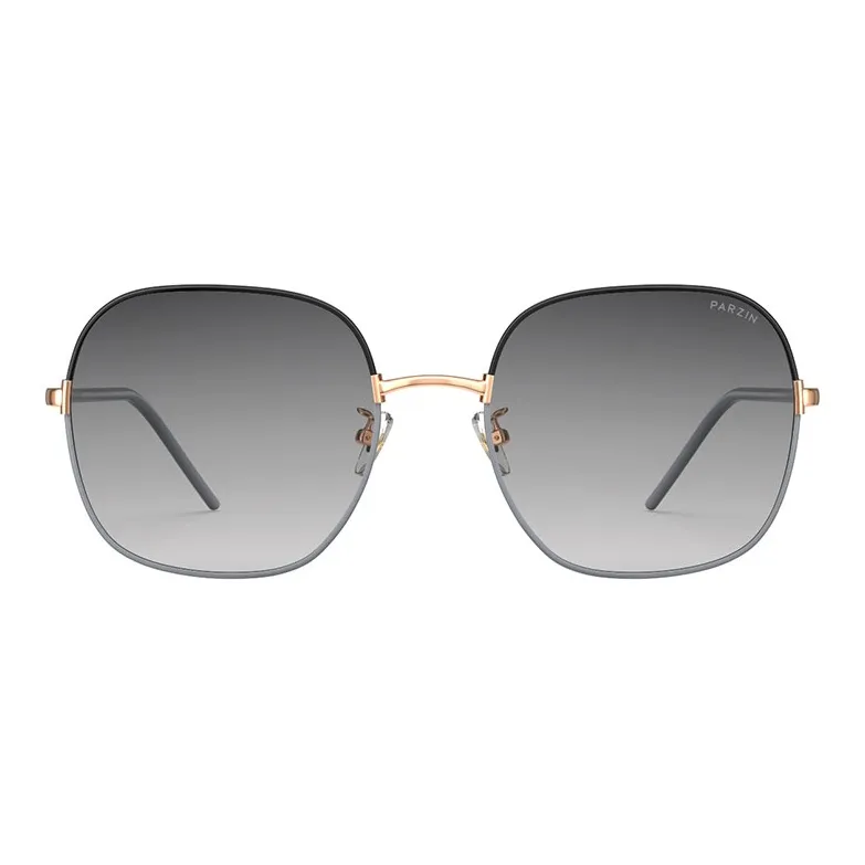 PARZIN Square Sunglasses Unisex White Tea Brown-11