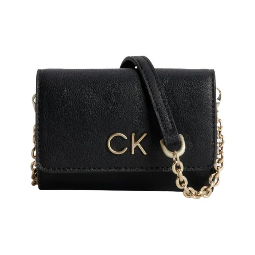 CK/Calvin Klein Recycled Polyester With Hydrophilic Polyurethane Shoulder Bag Crossbody Bag Wallet Women's Black