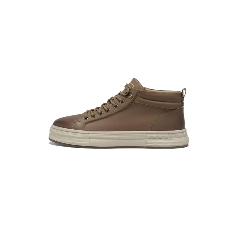 BASTO Skateboard Shoes Men Mid Top Green/Coffee-10