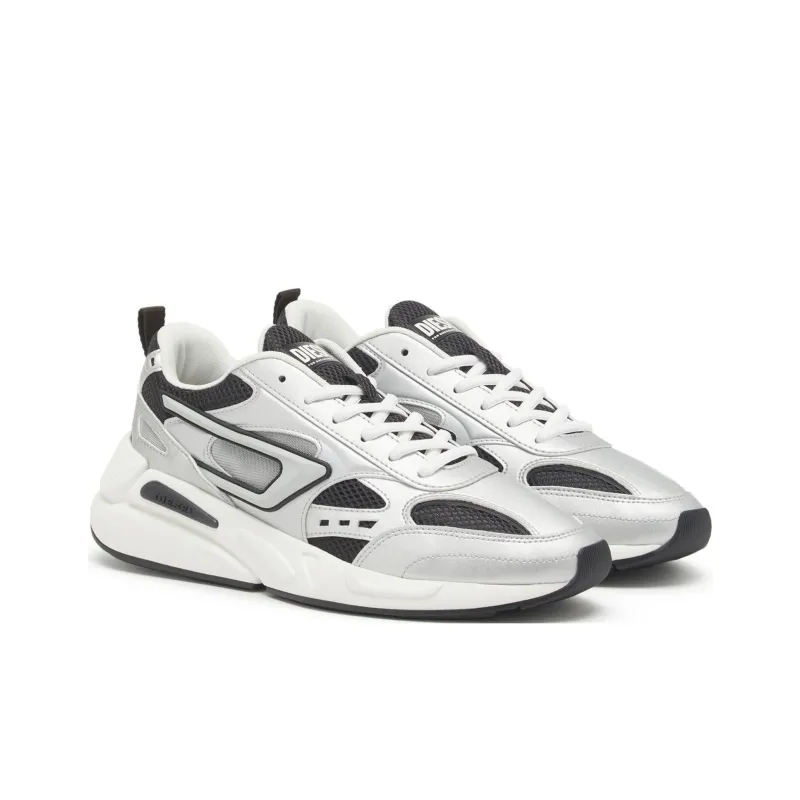DIESEL Low Top Casual Shoes Women's White Black-2