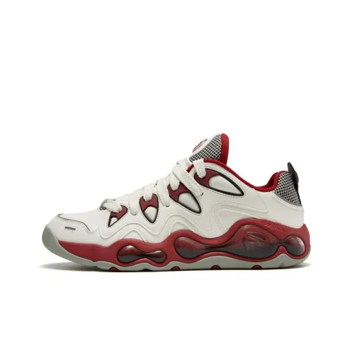 Mitchell Ness X FILA FUSION VERTICAL Basketball Shoes Men Low-Top White/Red