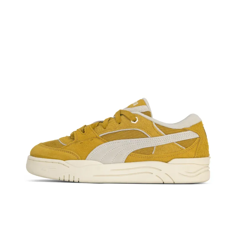 PUMA 180 Corduroy Anti Slip Wear Resistant Low Top Skateboard Shoes Unisex Yellow Special Packaging-1
