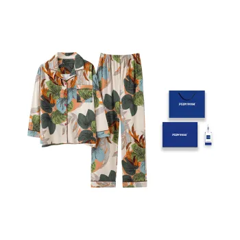 Floating Light Islands Pajama Set Women's Gift Box Set Multicolor