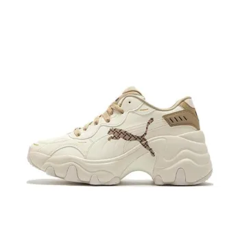 Puma Pulsar Wedge Low White Brown Women's