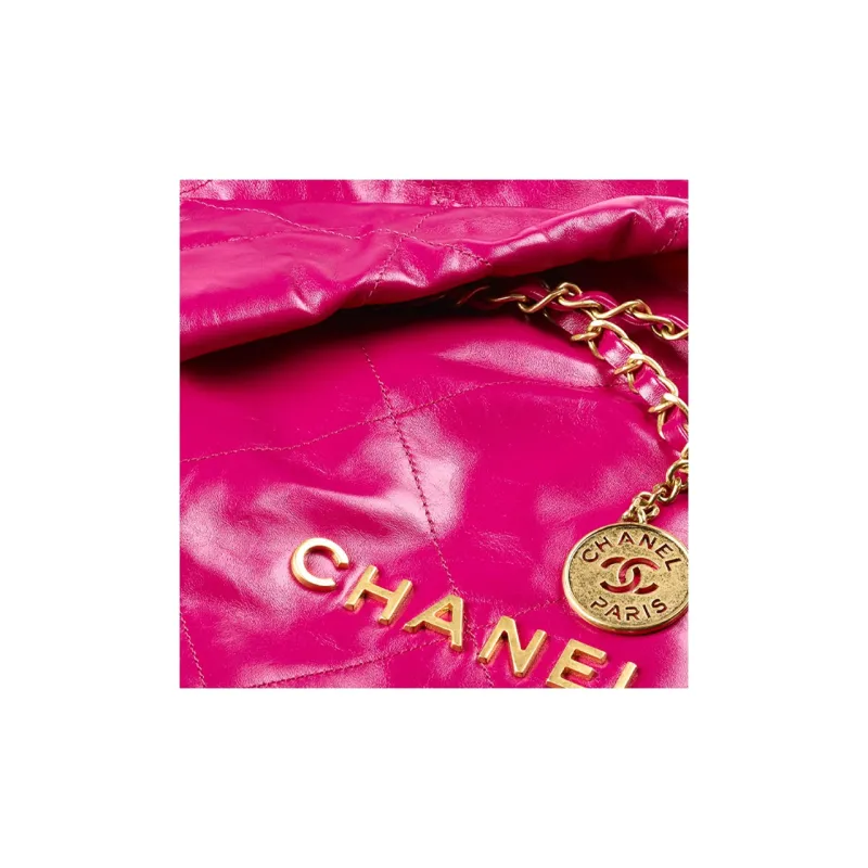 CHANEL 22Bag Cow Leather Crossbody Tote Handbag Women's Dark Pink-2
