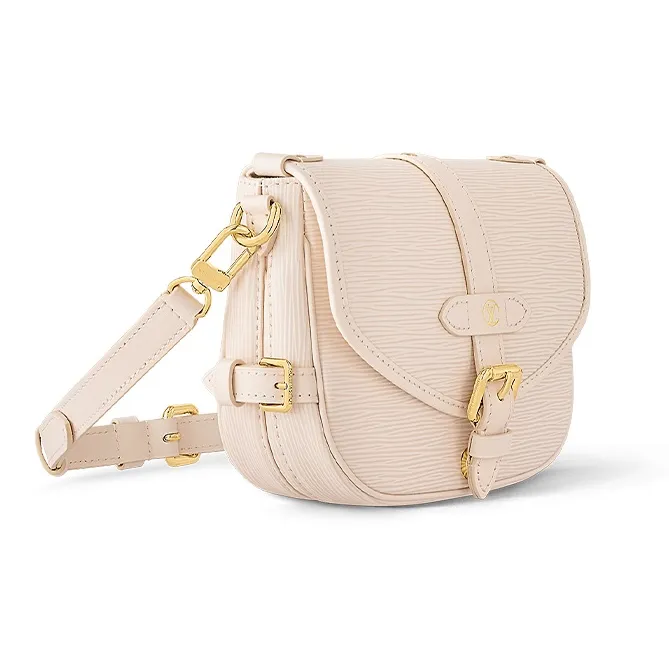 LOUIS VUITTON Saumur Epi Grained Cow Leather Handbag Shoulder Bag Crossbody Bag Small Size Women's Beige-1