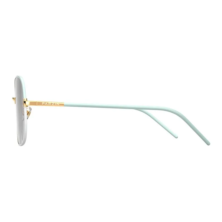 PARZIN Square Sunglasses Unisex White Tea Brown-14