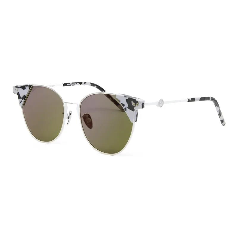 A BATHING APE Stainless Steel Oval Sunglasses Unisex-3