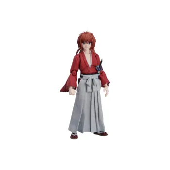 BANDAI BUZZmod. Rurouni Kenshin Meiji Swordsman Romantic Tan Kenshin Himura Action Figures 14cm