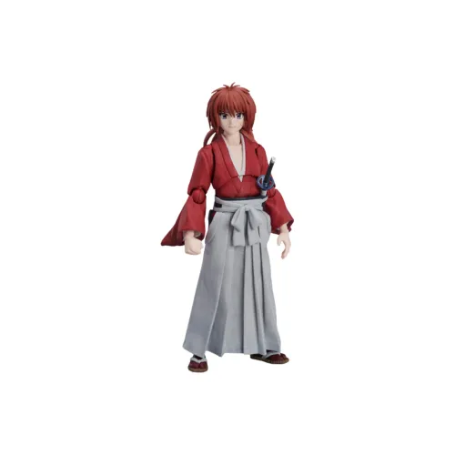 BANDAI BUZZmod. Rurouni Kenshin Meiji Swordsman Romantic Tan Kenshin Himura Action Figures 14cm