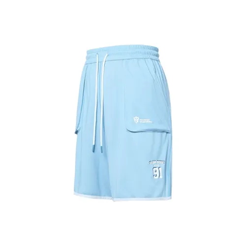 Monster Guardians Basketball Shorts Men Blue&White Reversible