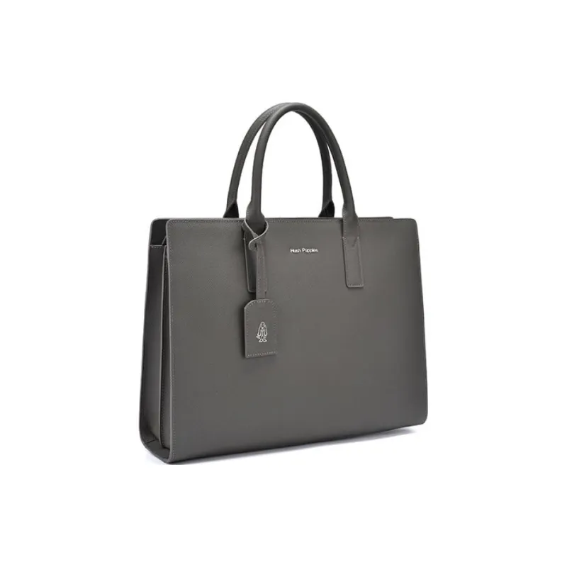 Hush Puppies Cow Leather Briefcases Medium Size Men's Black-7