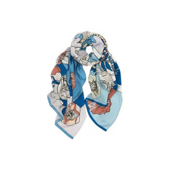 MARJAKURKI Scarf Atmosphere Advanced Another Village Written Greeting Card Relaxing Noble Literary Intellectual Women's