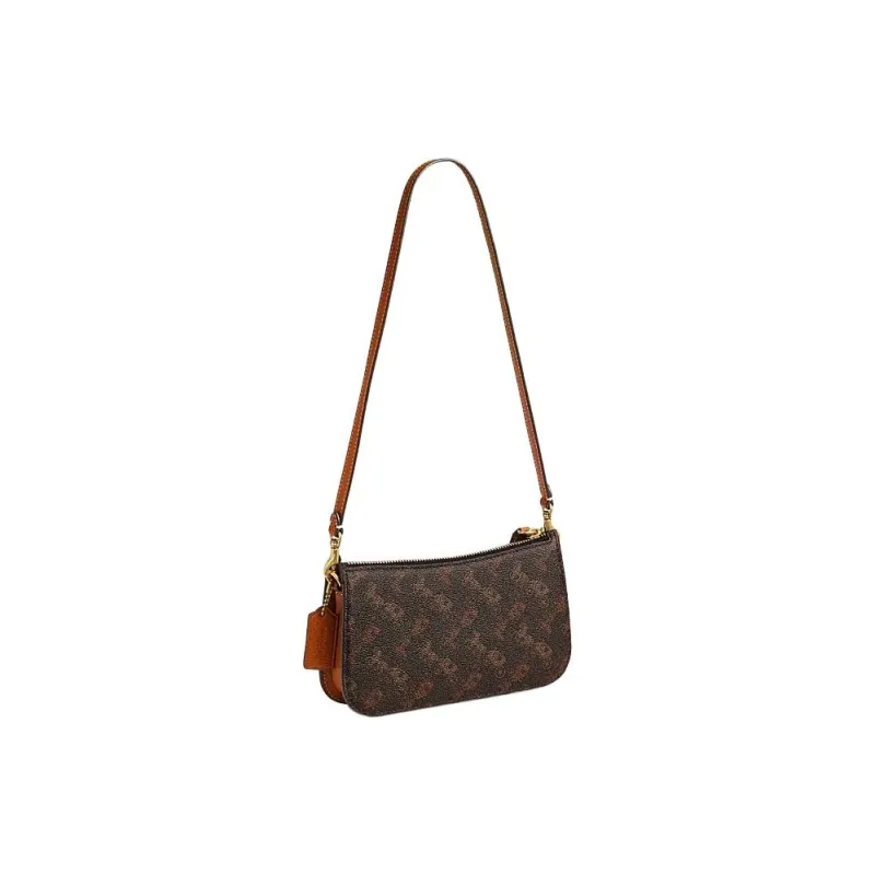 COACH Penn Artificial Leather With Cow Leather Handbag Shoulder Bag Women's Truffle Color-1