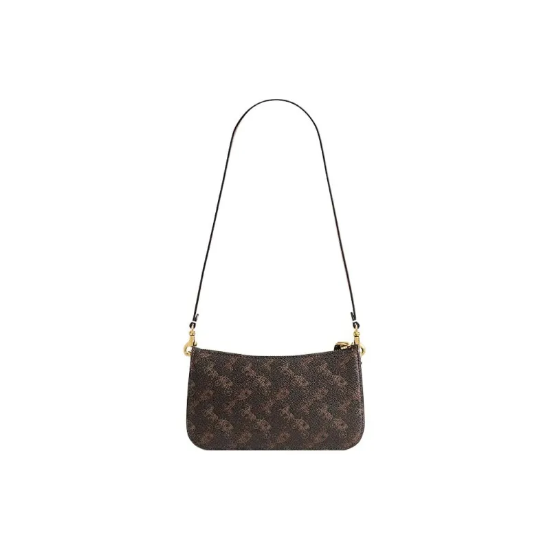 COACH Penn Artificial Leather With Cow Leather Handbag Shoulder Bag Women's Truffle Color-2
