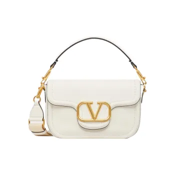 Valentino GARAVANI Soft Grained Calfskin Portable Crossbody Bag Shoulder Bag Regular Women's Ivory White