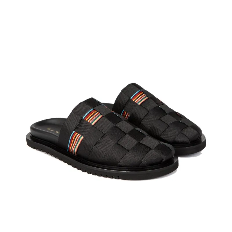 Paul Smith Rubber Sole Wrap-toe Slippers Men's Black-2