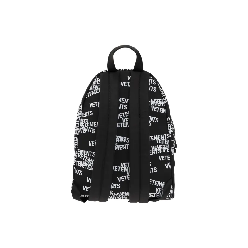 Vetements Polyester Backpack Men's Black-2