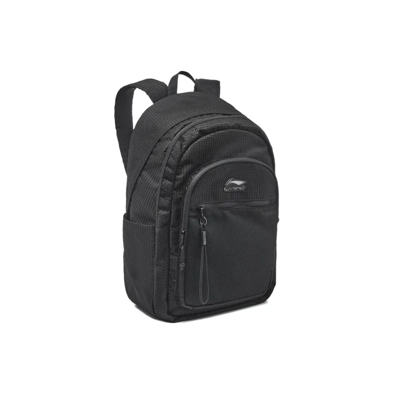LiNing Sports Life Collection Polyester Backpack Unisex Black-2