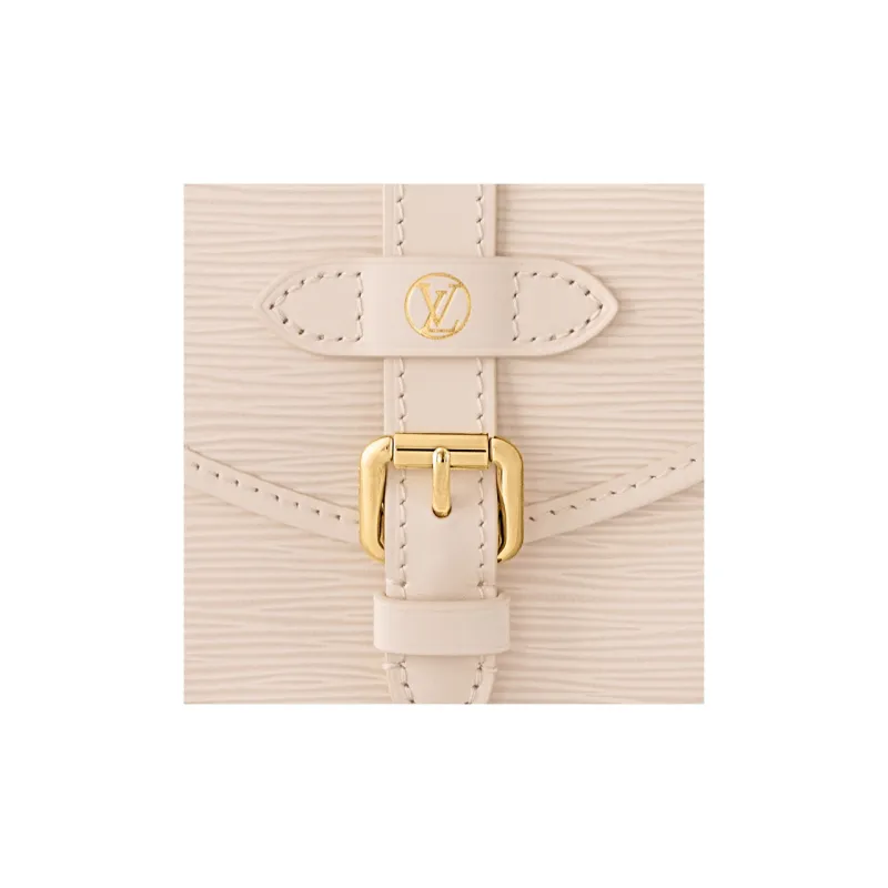 LOUIS VUITTON Saumur Epi Grained Cow Leather Handbag Shoulder Bag Crossbody Bag Small Size Women's Beige-4
