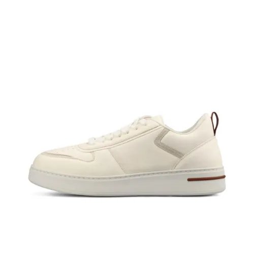 Loro Piana Skateboard Shoes Men Low-Top Beige