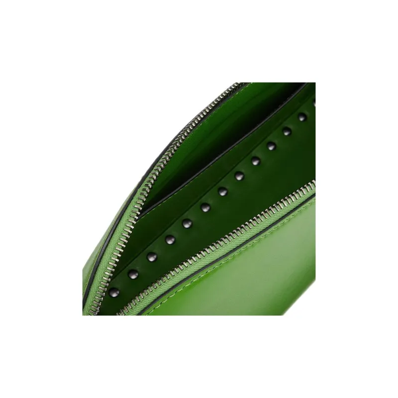 Valentino ROCKSTUD Calfskin Clutch Regular Men's Green-5