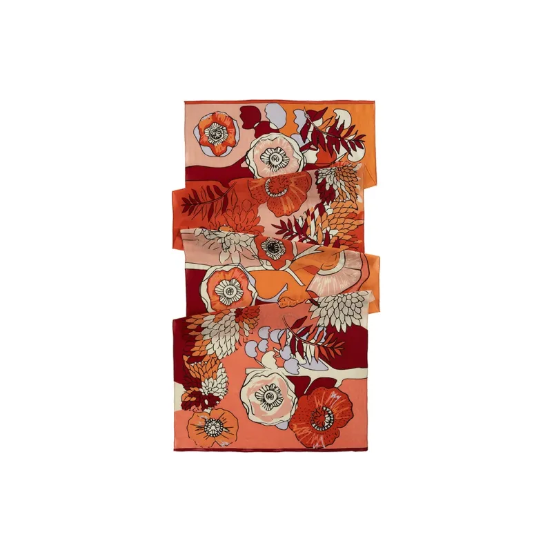 MARJAKURKI Scarf Atmosphere Advanced Another Village Written Greeting Card Relaxing Noble Literary Intellectual Women's-3