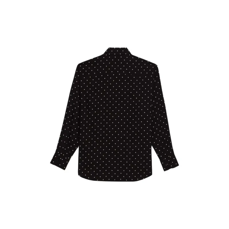 CELINE Loose Shirt 'Black/Cream'-1