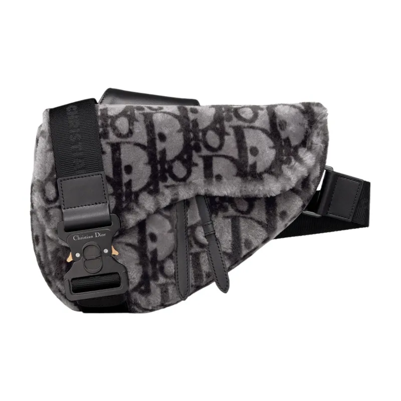 DIOR Shearling Saddle Bag, Crossbody Bag, Shoulder Bag Men's-0