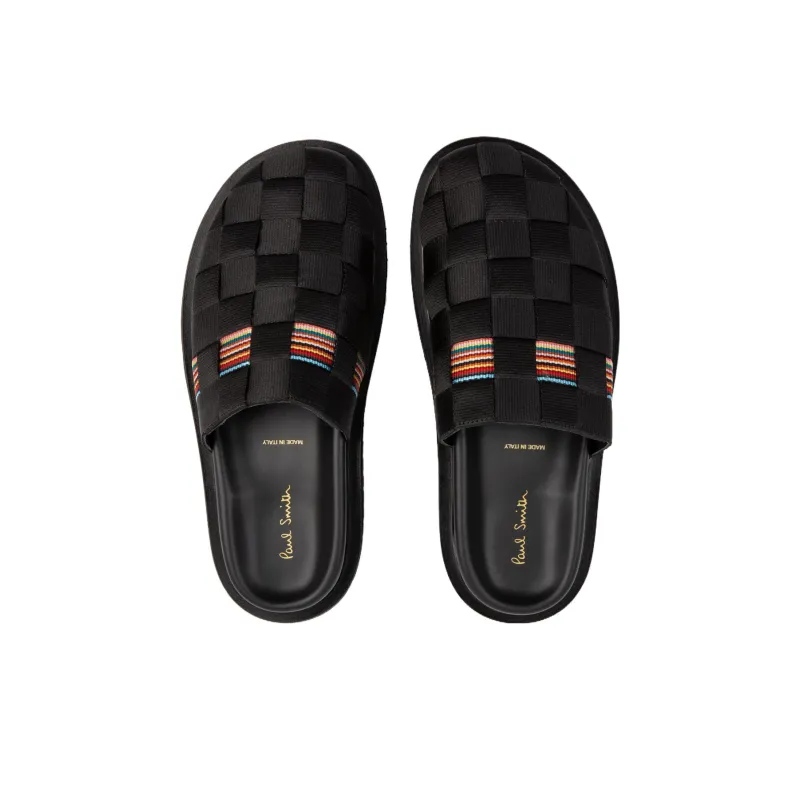 Paul Smith Rubber Sole Wrap-toe Slippers Men's Black-4