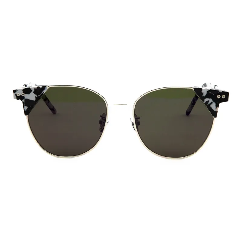 A BATHING APE Stainless Steel Oval Sunglasses Unisex-4