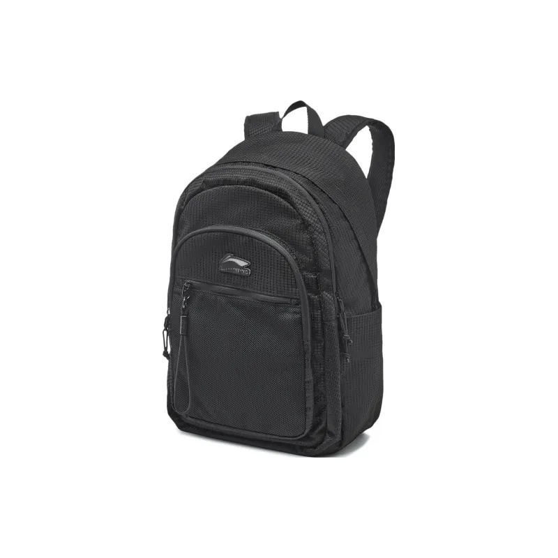 LiNing Sports Life Collection Polyester Backpack Unisex Black-1