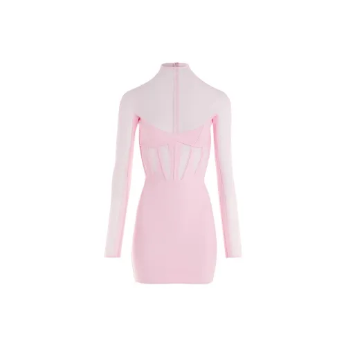 Mugler Long-Sleeved Dresses Women's Pink