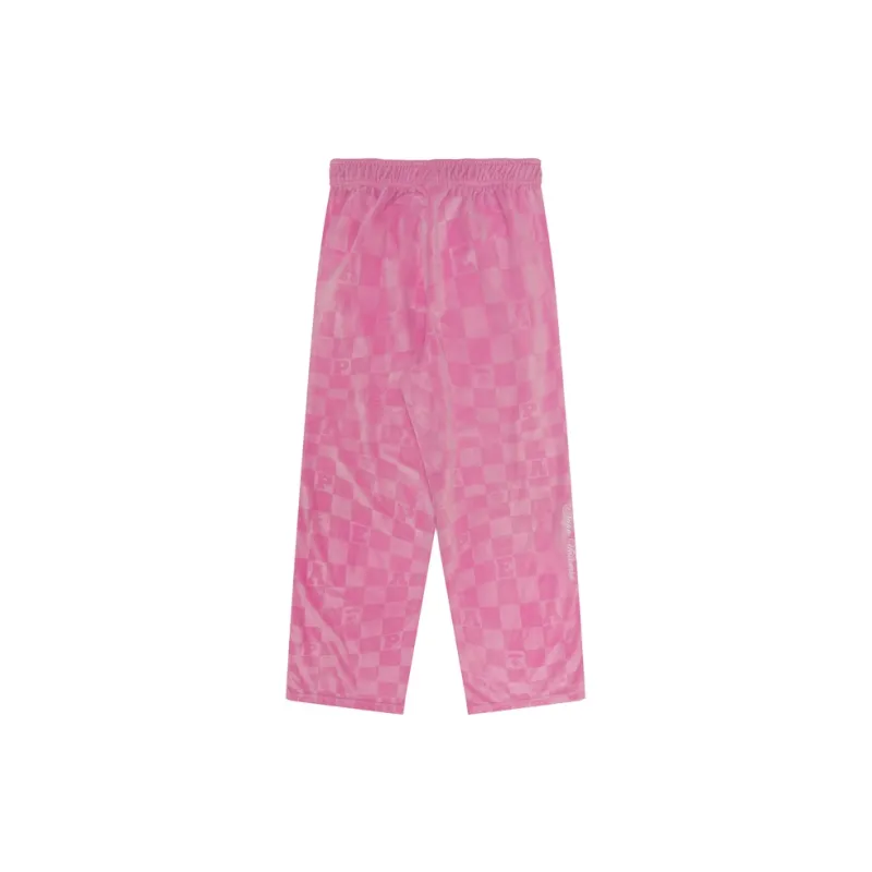 Aape Moonface appliqué Checkered Track Pants-3