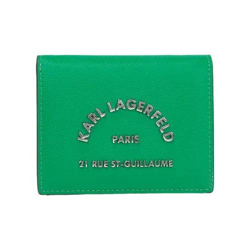 KARL LAGERFELD Polyurethane Wallet Small Size Women's Basil Green