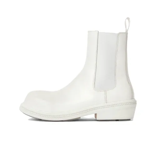 Bottega Veneta Fireman Chelsea Boots Men White