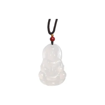 Artisan Lock Heart Jade Chalcedony Jade Necklaces Women's Reconstructed Cinnabar