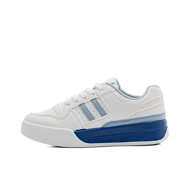 Warrior Slip Resistant Waterproof Abrasion Resistant Breathable Low Top Skateboard Shoes Women's Beige Blue-0