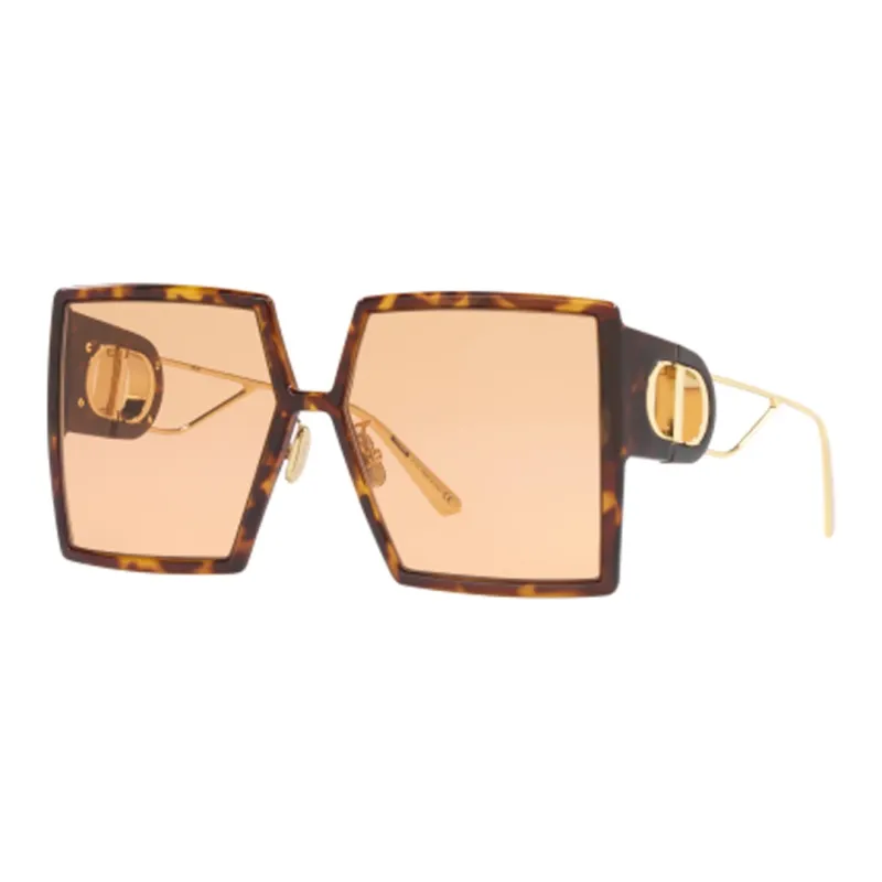 DIOR Acetate Irregular Shape Sunglasses Women's Tortoiseshell-0