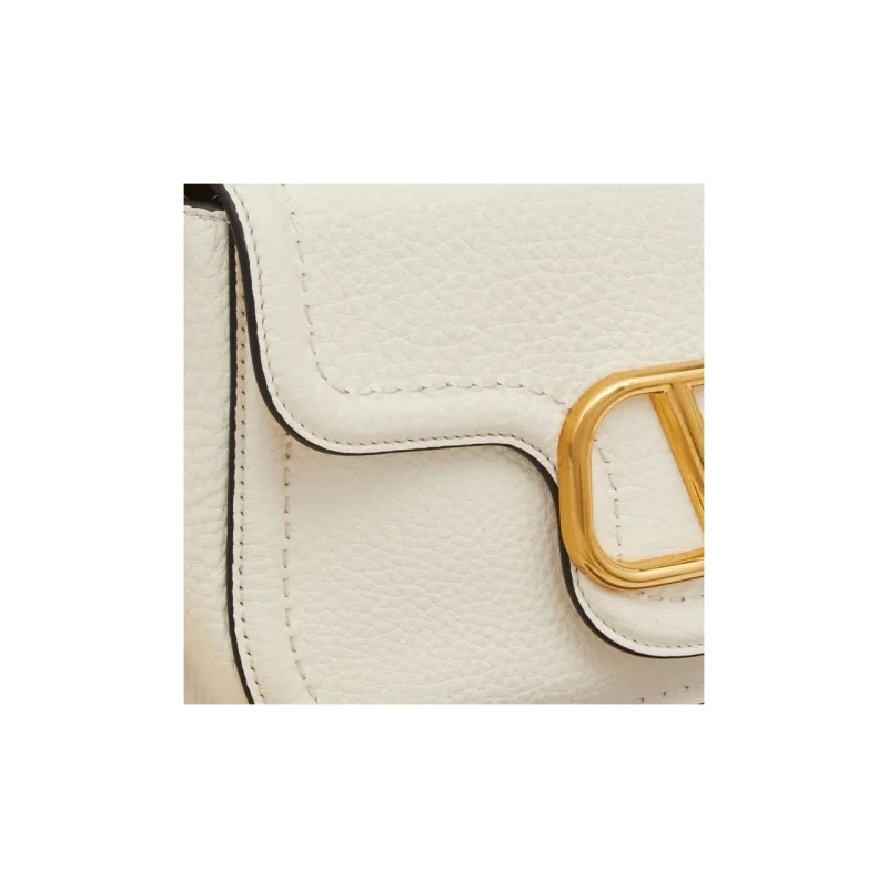 Valentino GARAVANI Soft Grained Calfskin Portable Crossbody Bag Shoulder Bag Regular Women's Ivory White-6