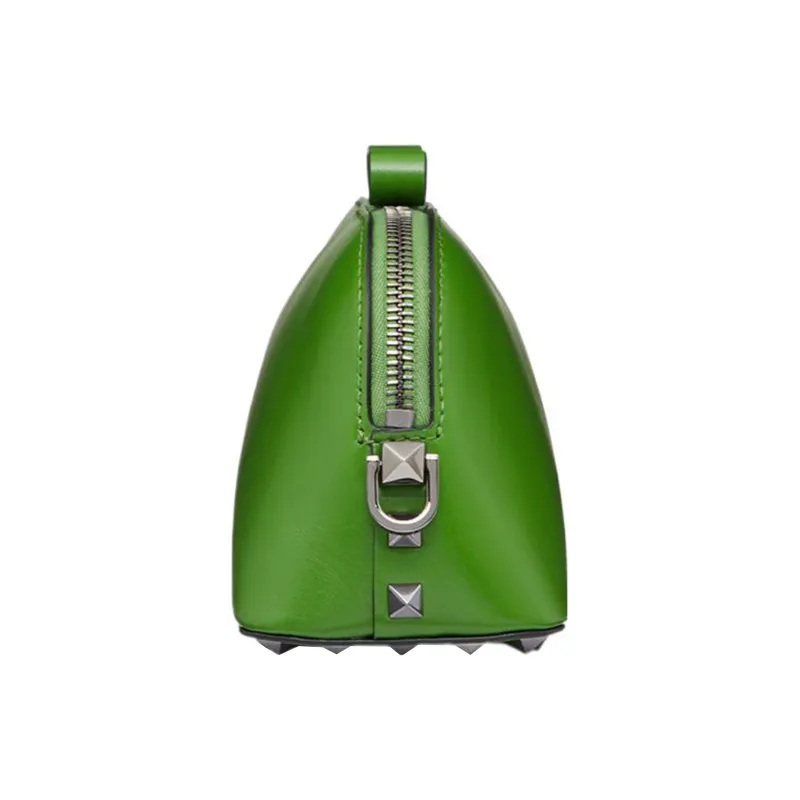 Valentino ROCKSTUD Calfskin Clutch Regular Men's Green-3