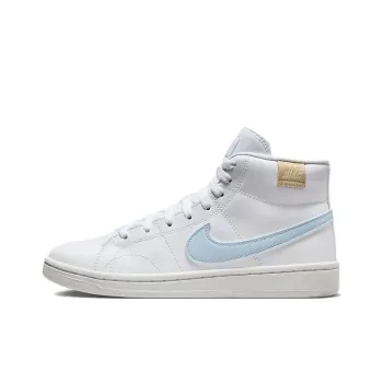 Nike Court Royale Wear resistant And Lightweight Mid Top Skateboard Shoes GS White